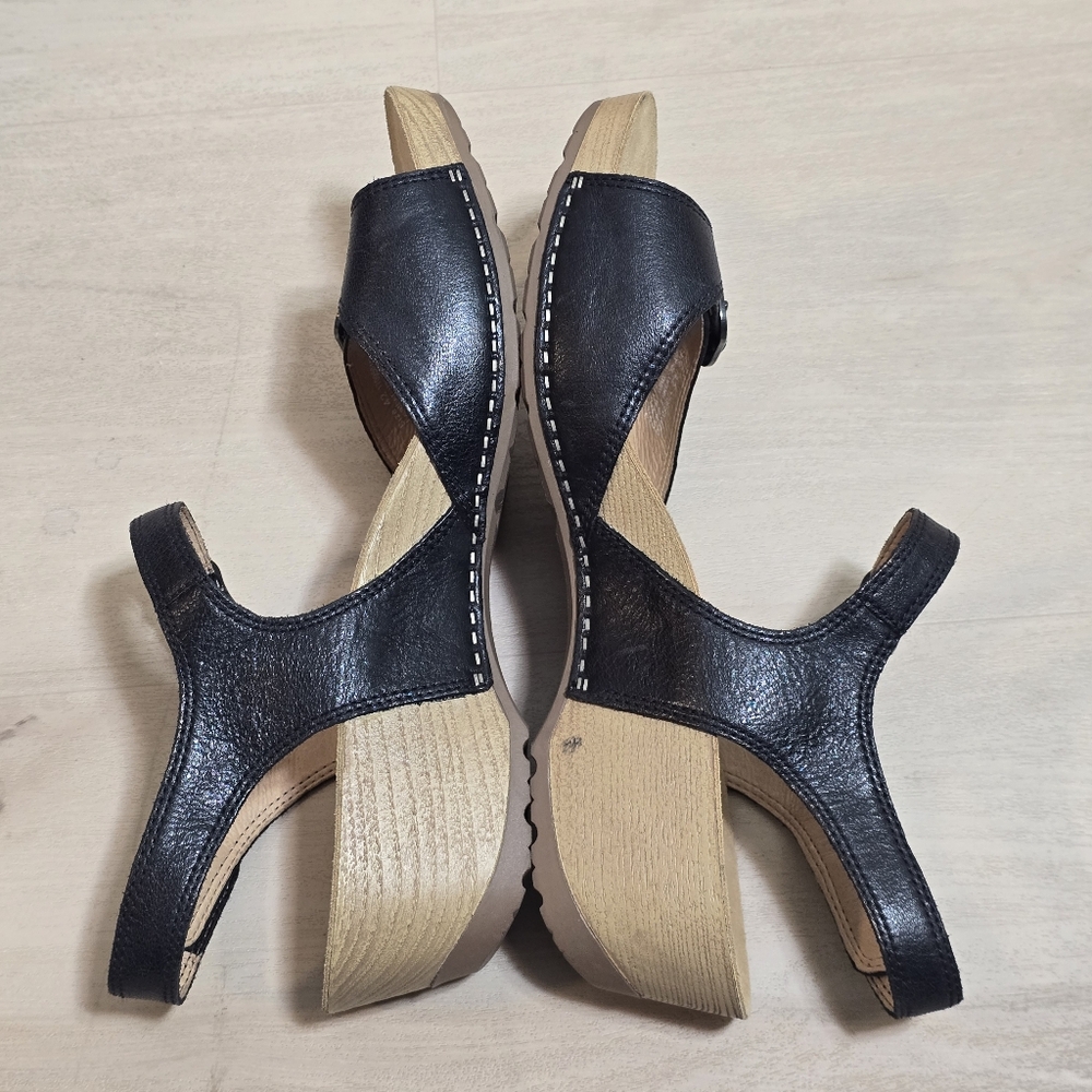 Dansko Womens Tricia Black Ankle Strap Heels EUR 42 US 11.5 - Picture 13 of 14